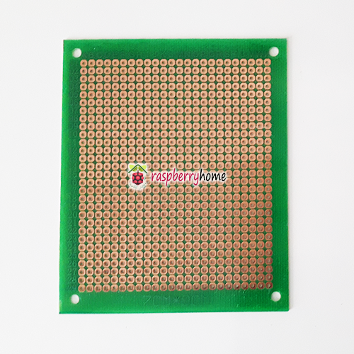 แผ่น PCB ต้นแบบ ขนาด 7 ซ.ม. x 9 ซ.ม. แบบด้านเดียว สีเขียวอ่อน 32 แถว