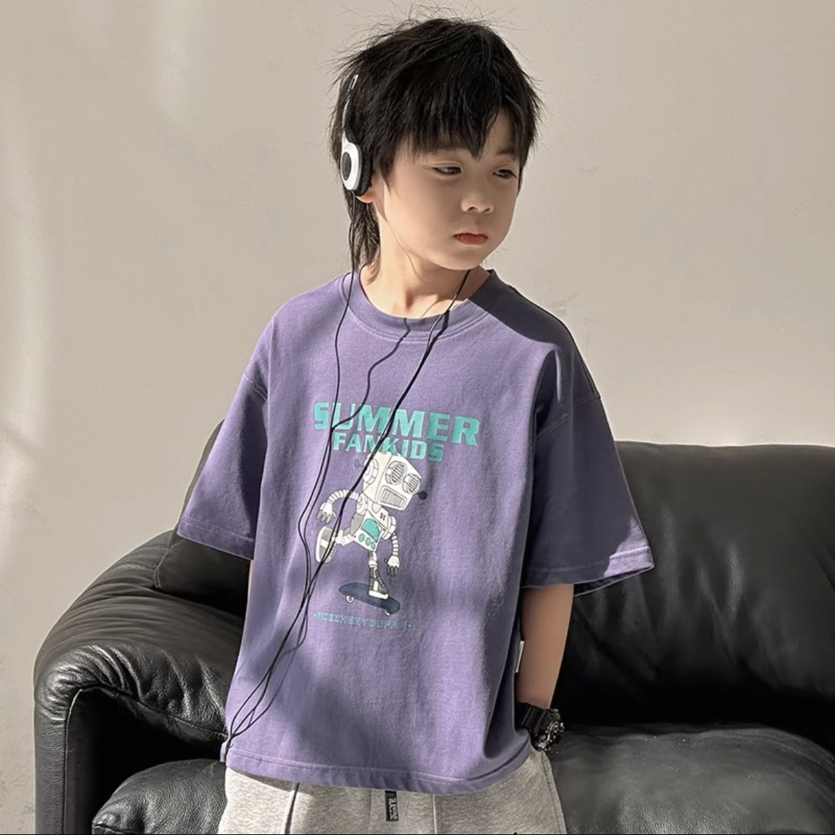 Summer Fankids 🧢🌤️ เสื้อยืดเด็ก unisex ผ้าคอตตอน 100%