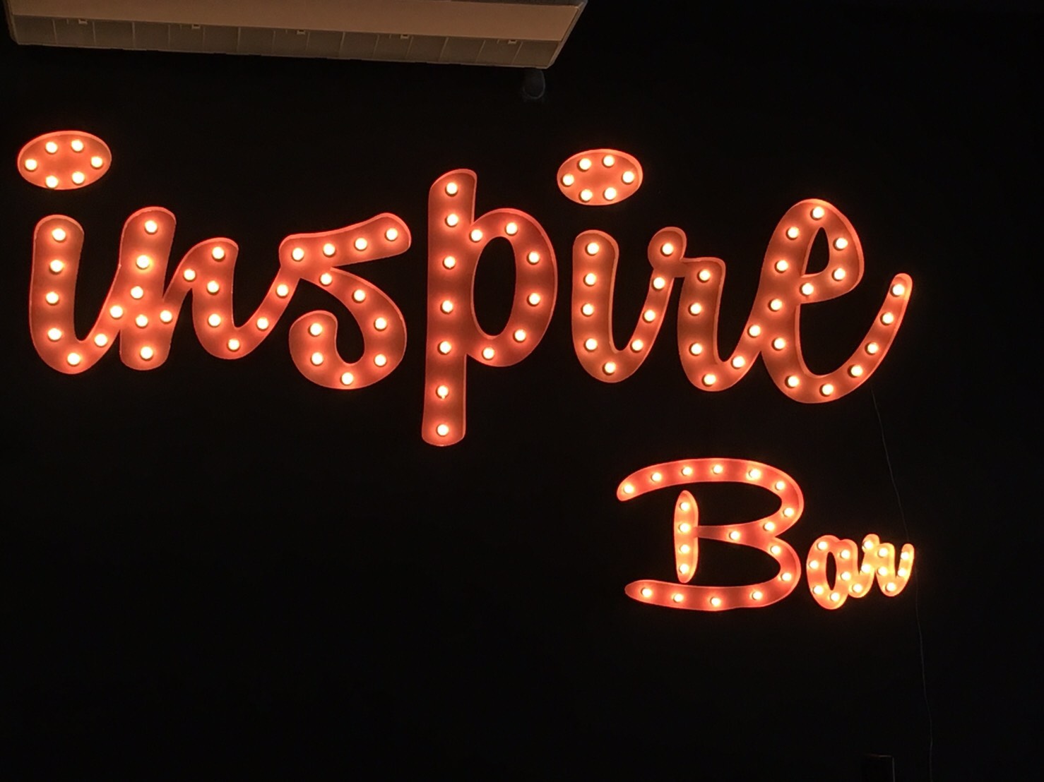 ป้ายอักษรไฟปิงปอง #inspire