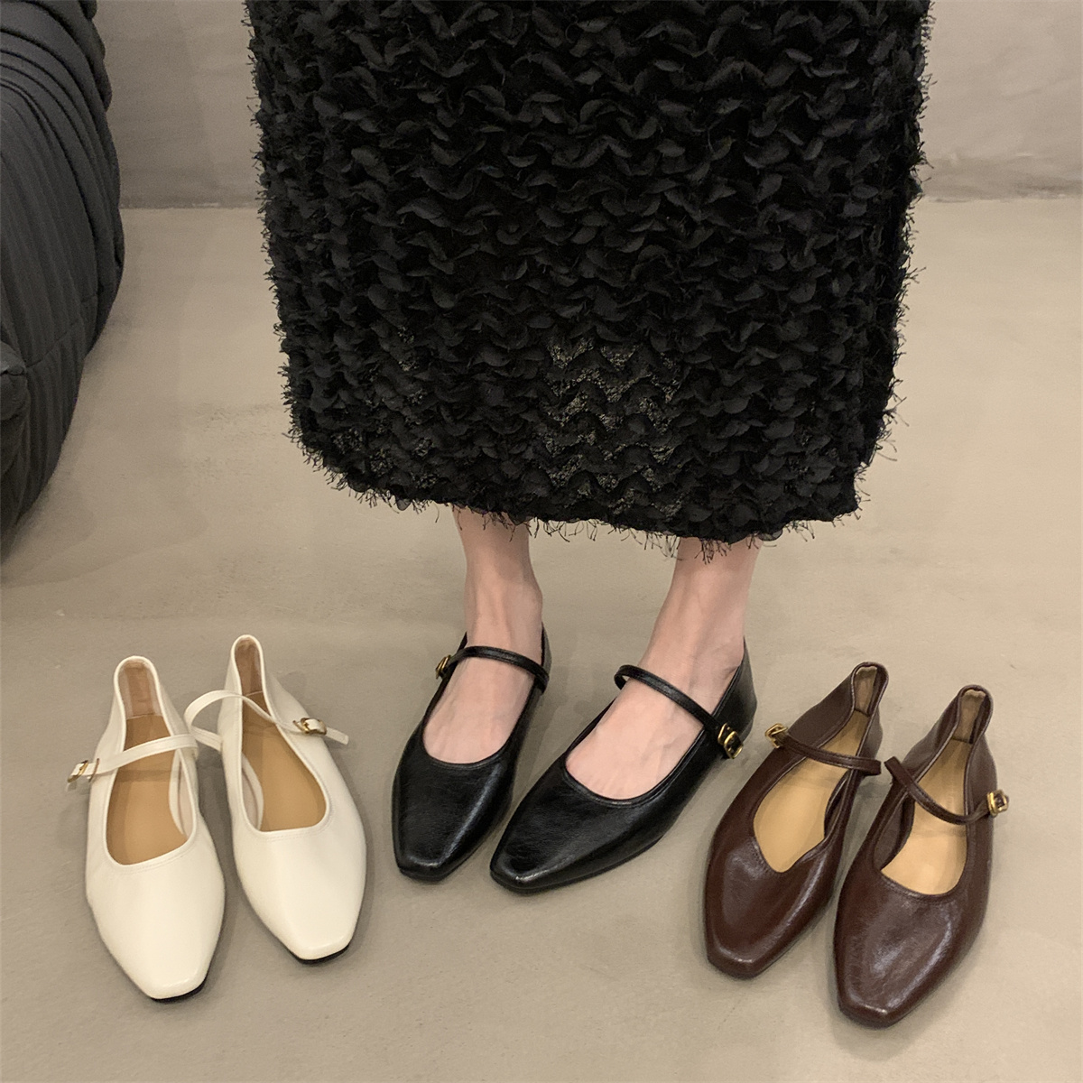รองเท้าคัทชูผู้หญิงส้นเตี้ย ใส่สบาย มีขนาด35-43