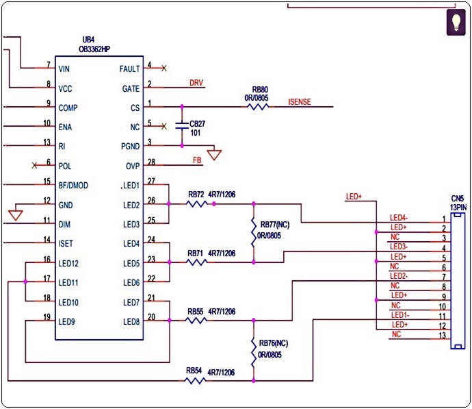 OB3362HP 4 Channels LED Driver