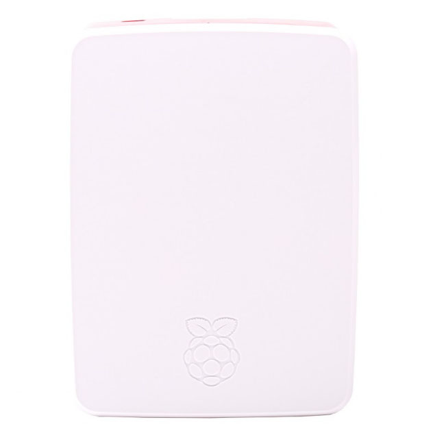 Raspberry Pi 4 Case แฟนซี สีขาว-แดง มีปุ่มกันลื่น สำหรับ Pi4 1GB, Pi4 2 GB และ Pi4 4GB ของแท้ Made in the UK