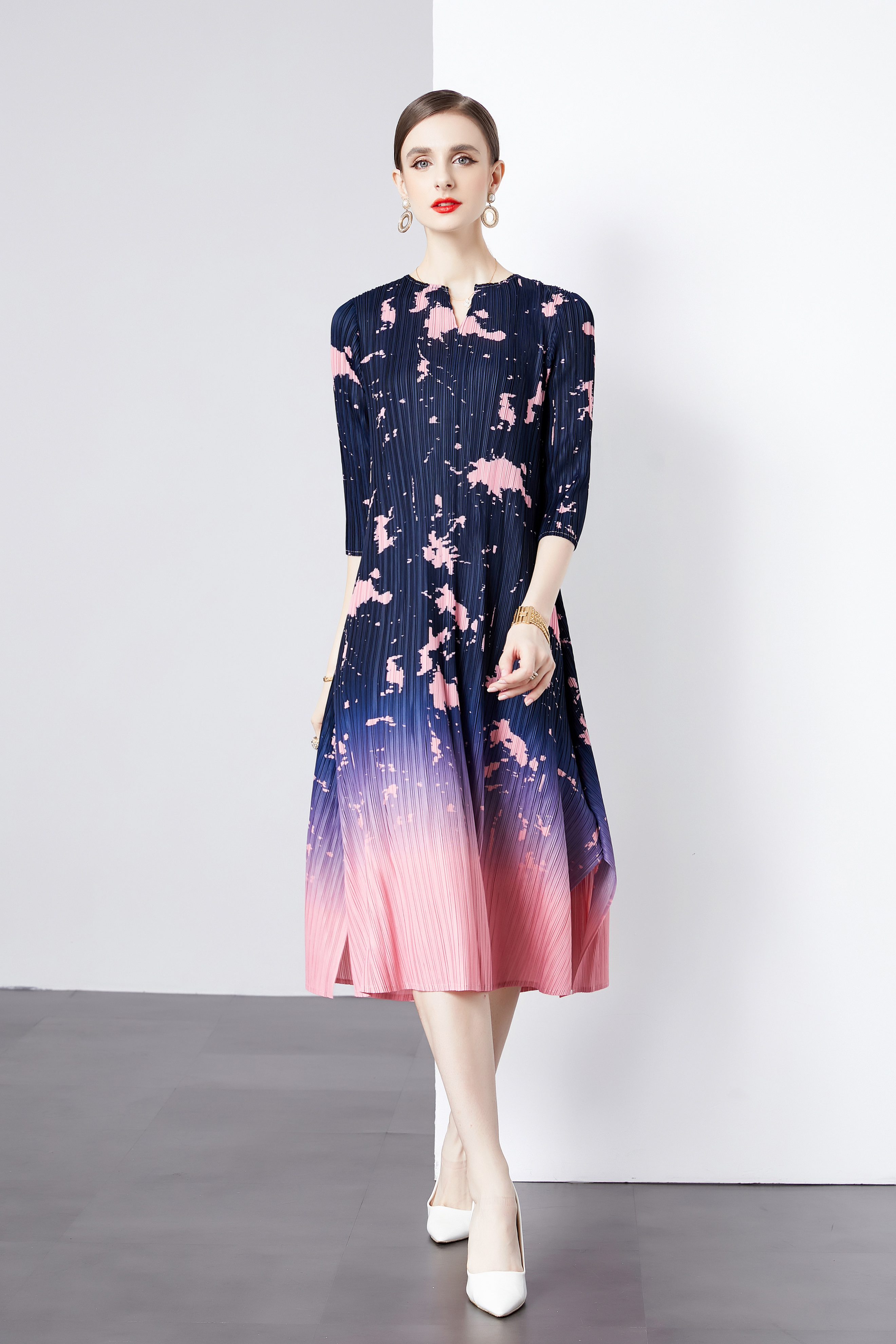 ชุดเดรสยาวสวยๆ ชุดเดรสยาวใส่สบาย ใส่ทำงาน มีขนาดS M L XL 2XL