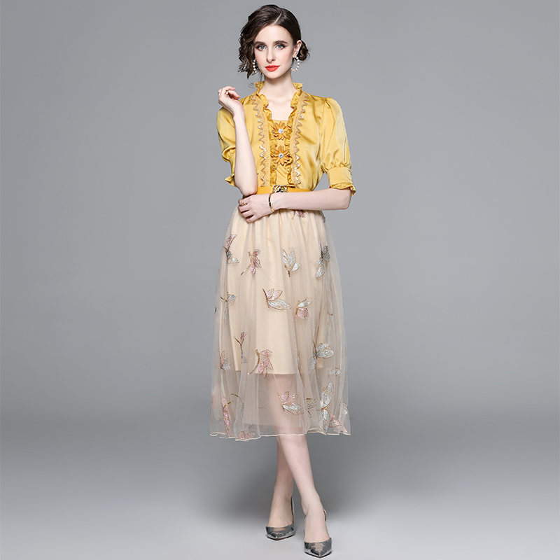 ชุดเดรสยาวสวยๆ ชุดเดรสยาวใส่สบาย ใส่ทำงาน มีขนาดS M L XL 2XL