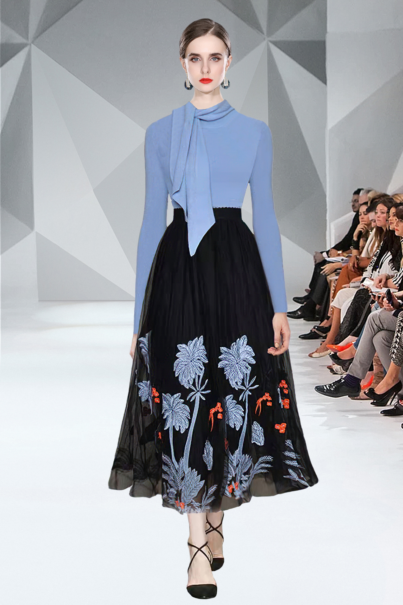 ชุดเดรสยาวสวยๆ ชุดเดรสยาวใส่สบาย ใส่ทำงาน มีขนาดS M L XL 2XL