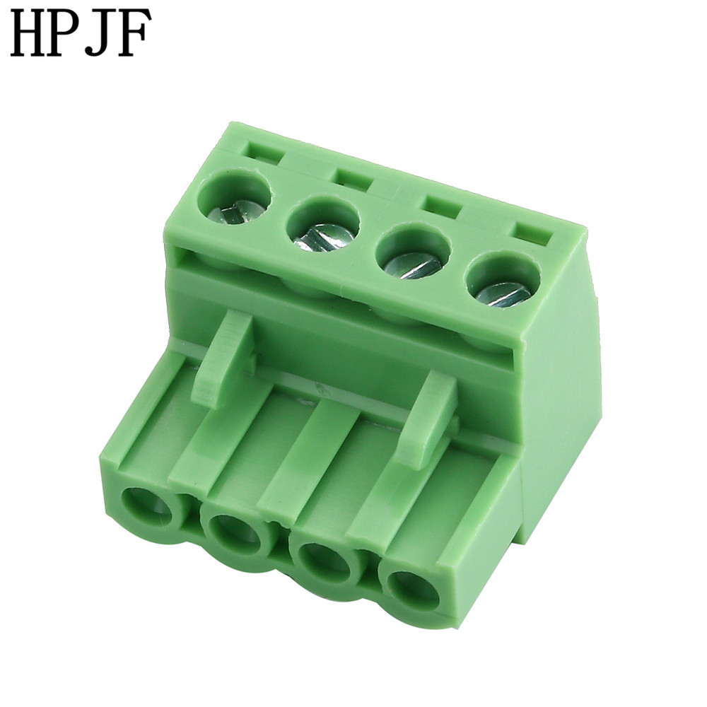 4 Pin Right Angle Line Terminal Plug Type 300V 15A 5.08mm Pitch Connector Pcb Screw Terminal Block