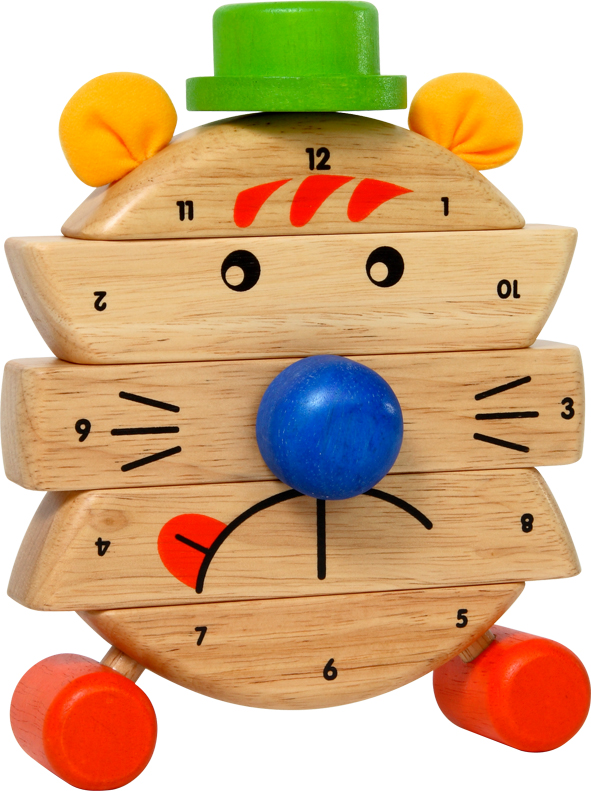 นาฬิกาหรรษา ของเล่นเสริมสร้างการเล่นรู้ ของเล่นฝึกสมอง เกมส์ไม้