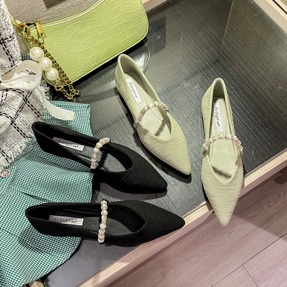 รองเท้าคัทชูผู้หญิงส้นเตี้ย ใส่สบาย มีขนาด35-43