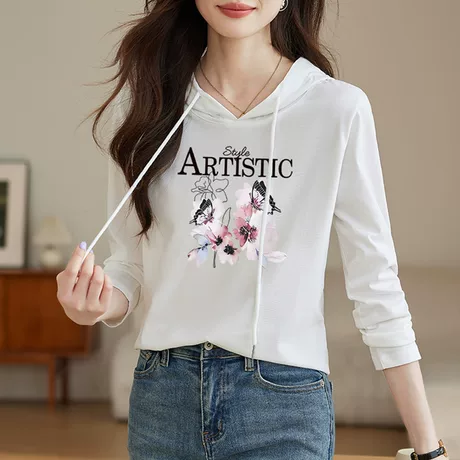 เสื้อยืดแขนยาว มีฮู้ด มีขนาด S M L XL สนใจทักแชท