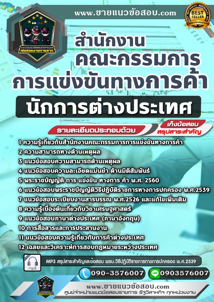 สรุปแนวข้อสอบนักการต่างประเทศ สำนักงานคณะกรรมการการแข่งขันทางการค้า (ใหม่)