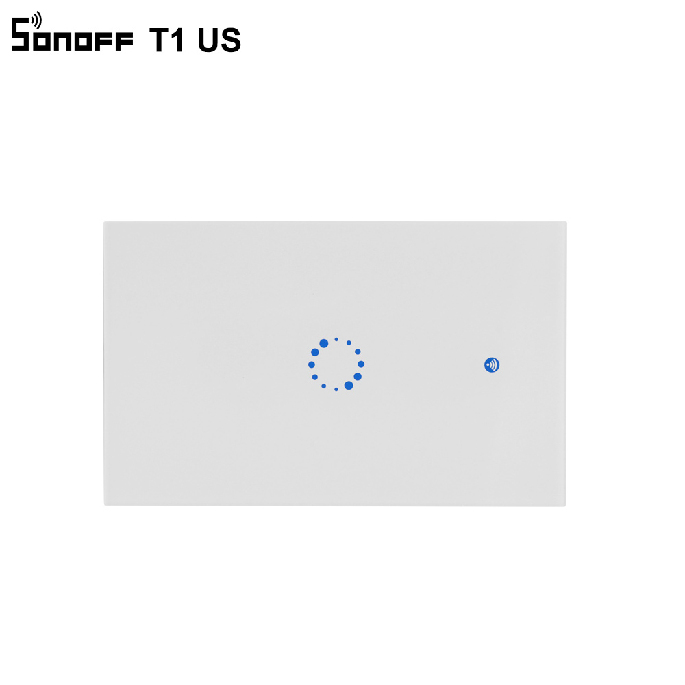 ทัชสวิทช์ไร้สาย Sonoff Touch Switch T1 - US 1 Gang - สั่งผ่านมือถือ WiFi Wireless Smart Switch และรีโมท RF 315 MHz