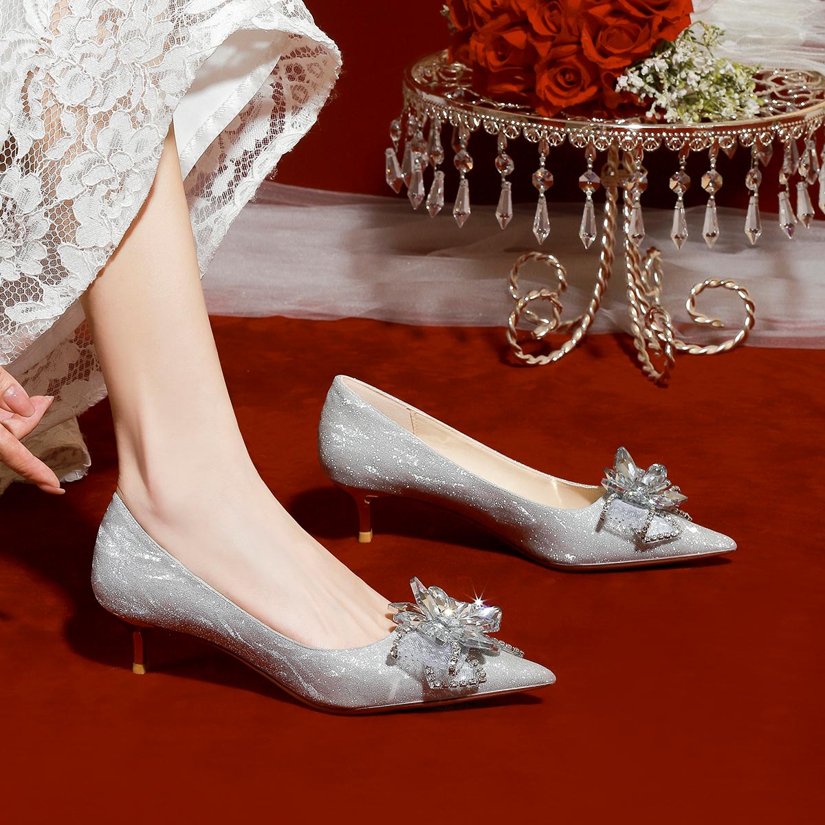 รองเท้าส้นสูง รองเท้าออกงานราตรี มีขนาด 35-40 35 36 37 38 39 40