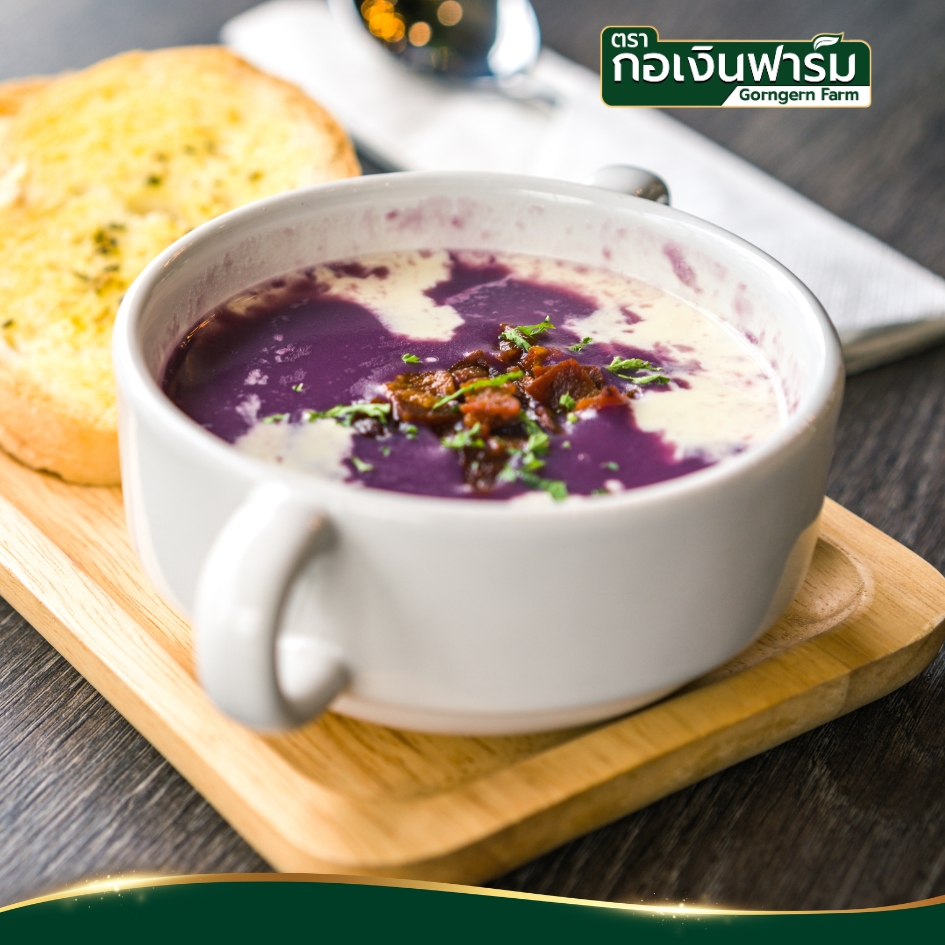 มันม่วงผง Purple sweet potato powder ตรากอเงินฟาร์ม