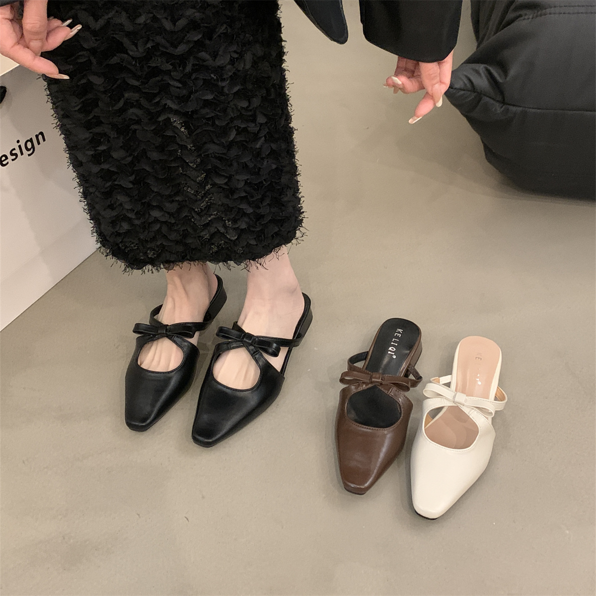 รองเท้าคัทชูผู้หญิงส้นเตี้ย ใส่สบาย มีขนาด35-43