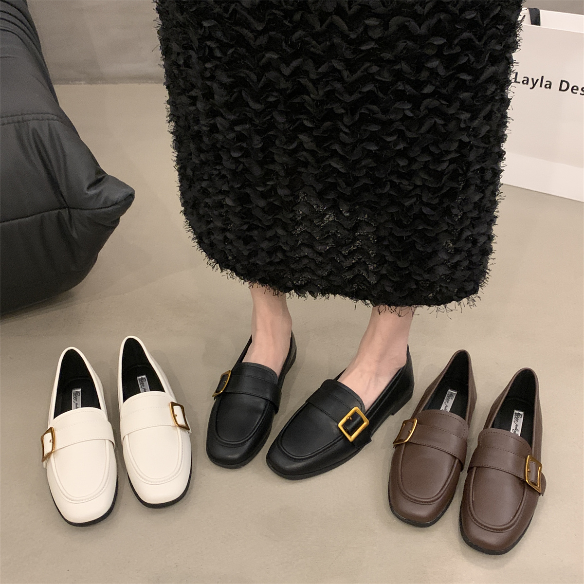 รองเท้าคัทชูผู้หญิงส้นเตี้ย ใส่สบาย มีขนาด35-43