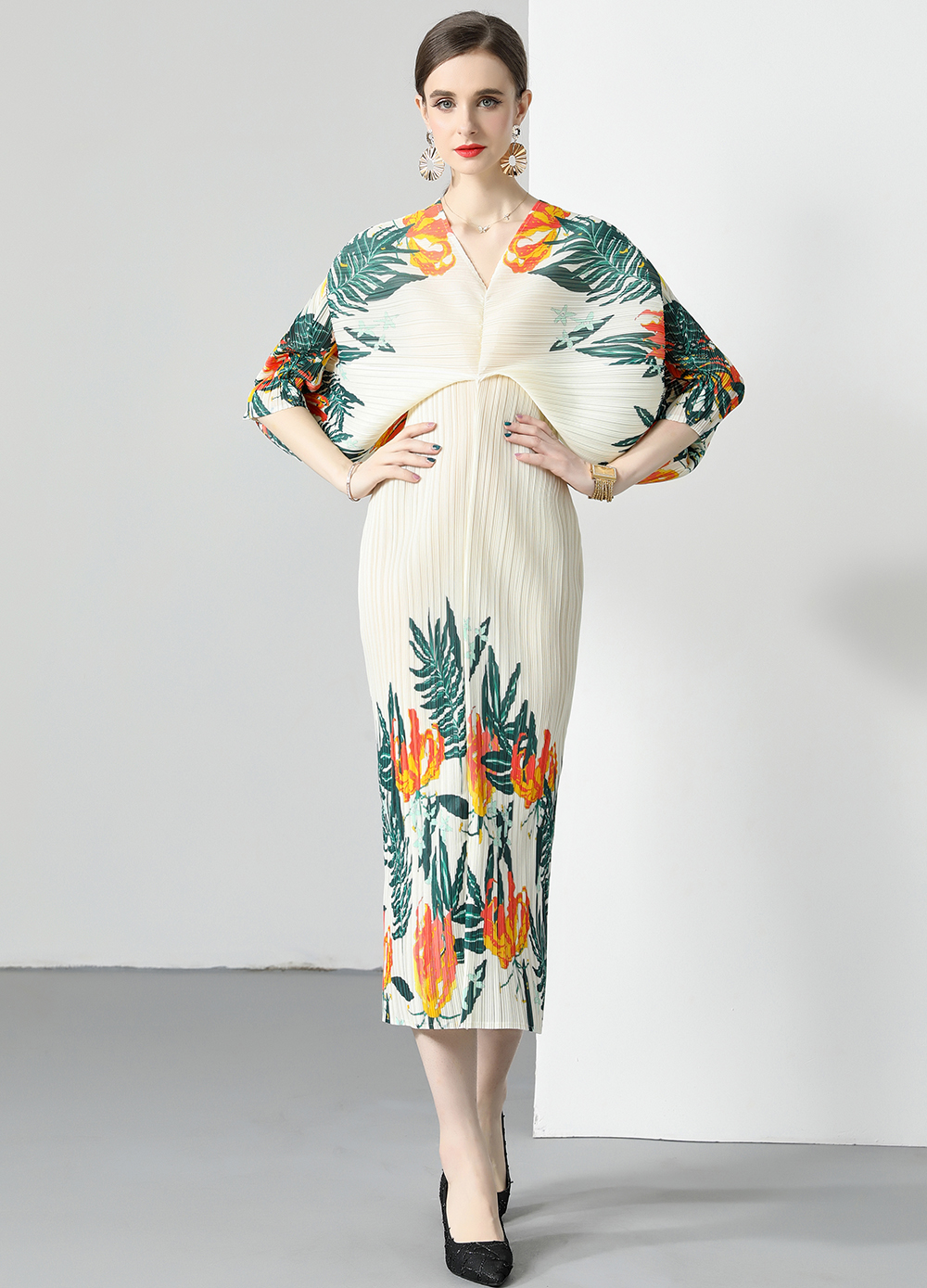 ชุดเดรสยาวสวยๆ ชุดเดรสยาวใส่สบาย ใส่ทำงาน มีขนาดS M L XL 2XL