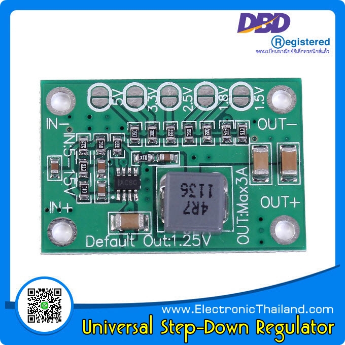 Universal Step-Down Regulator 1.5V 1.8V 2.5V. 3.3V 5V สำหรับงานซ่อม-DIY