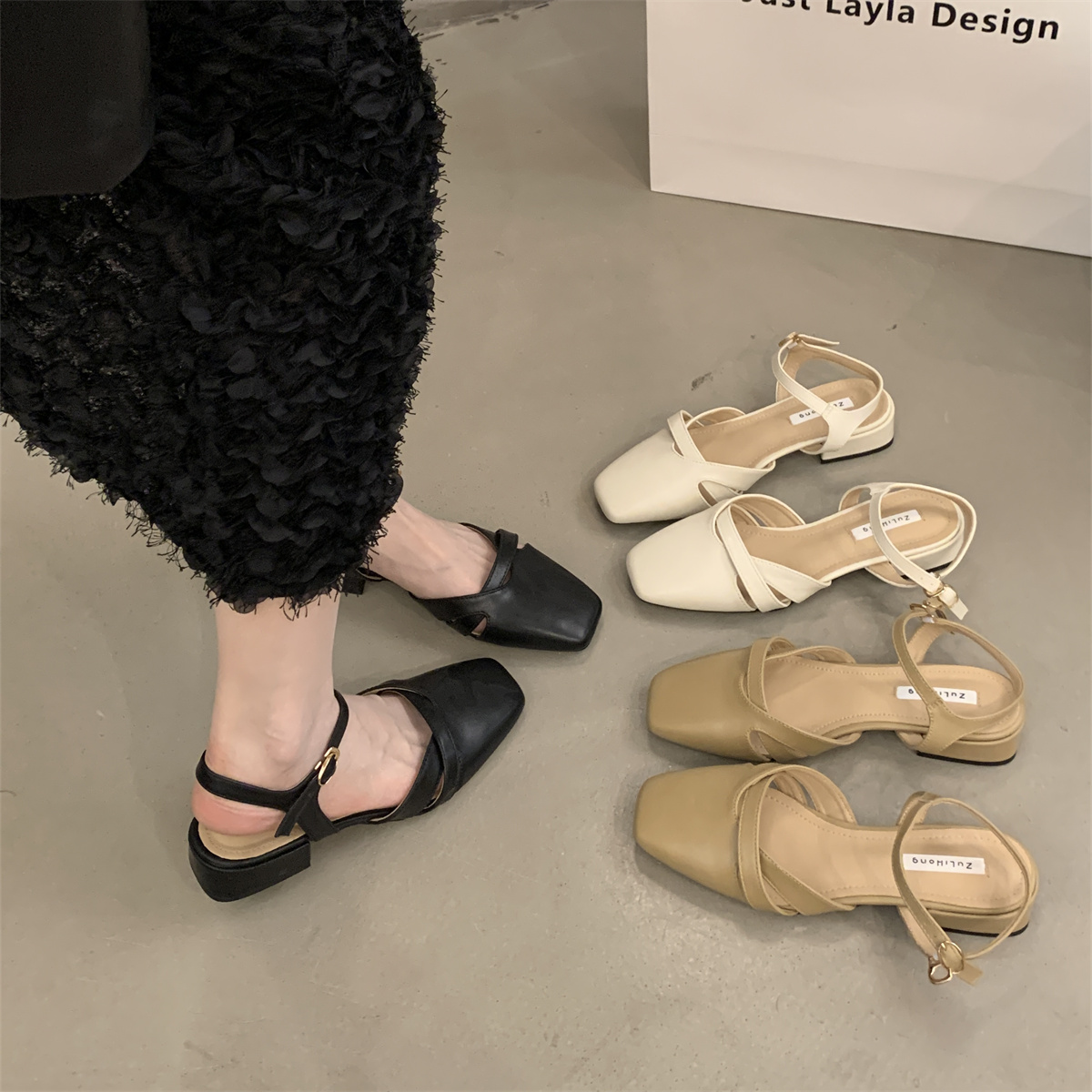 รองเท้าคัทชูผู้หญิงส้นเตี้ย ใส่สบาย มีขนาด35-43