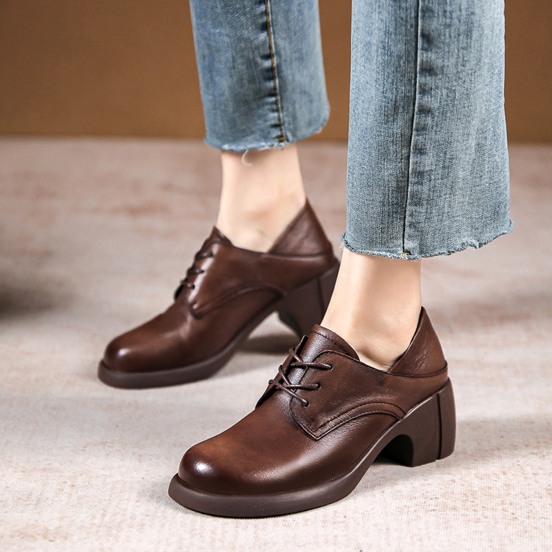 รองเท้าเท้าหนังวินเทจ 35 36 37 38 39 40