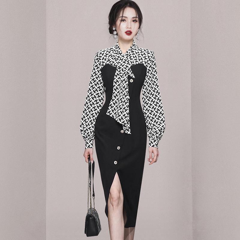 ชุดเดรสยาวสวยๆ ชุดเดรสยาวใส่สบาย ใส่ทำงาน มีขนาดS M L XL 2XL