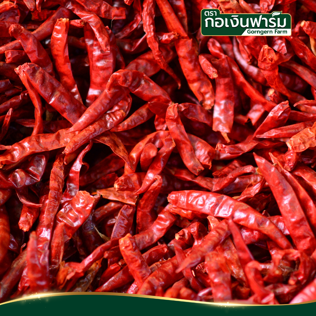 พริกจินดาแห้ง Dried Chili ตรากอเงินฟาร์ม ขนาด 100 กรัม