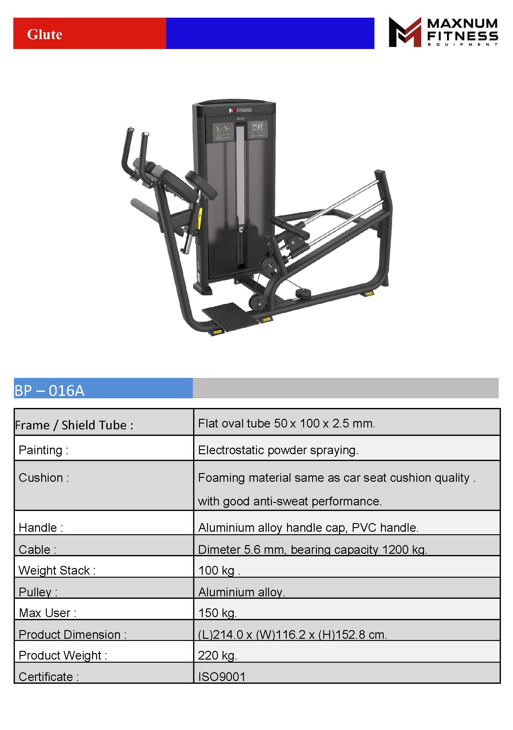 เครื่องฝึกล้ามเนื้อเดี่ยว สำหรับยิม ฟิตเนส Single Machine แบรนด์ Maxnum