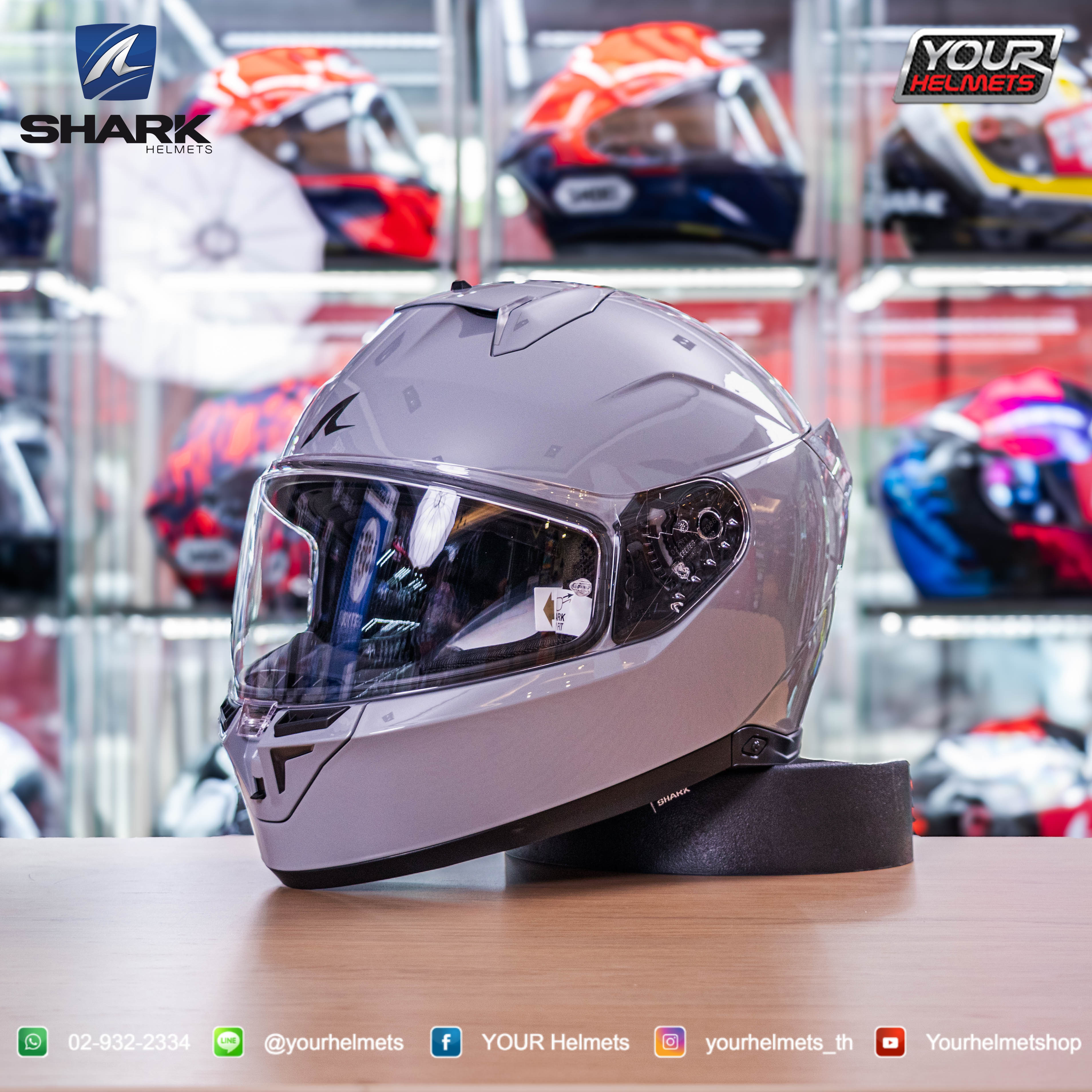 หมวกกันน็อค SHARK HELMETS รุ่น SKWAL I3 (Silver)