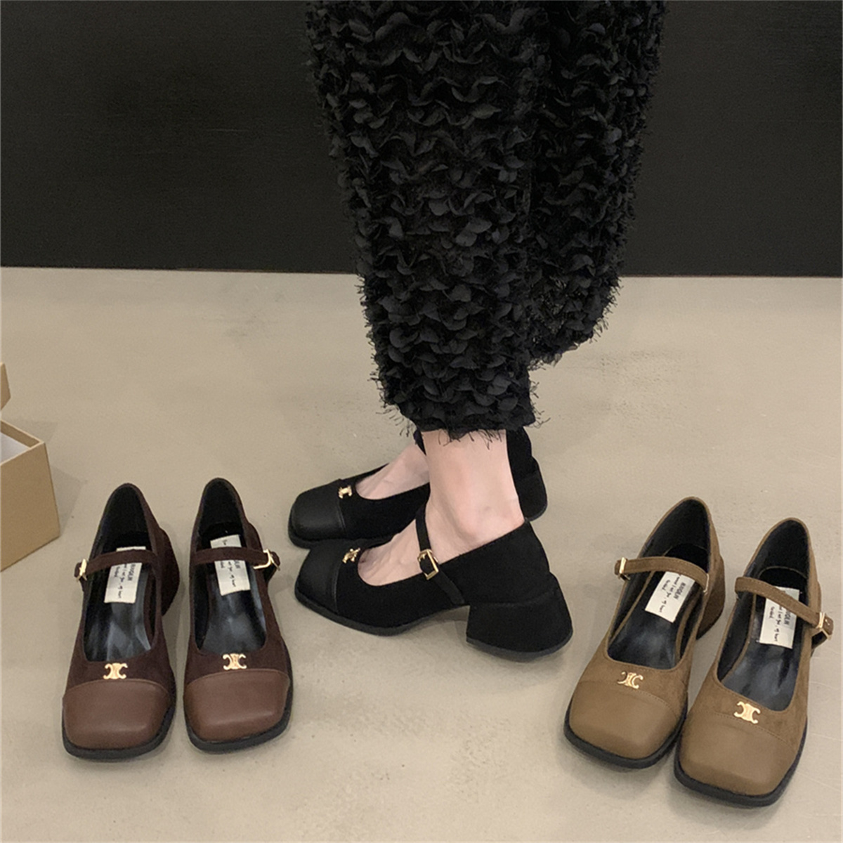 รองเท้าคัทชูผู้หญิงส้นเตี้ย ใส่สบาย มีขนาด35-43