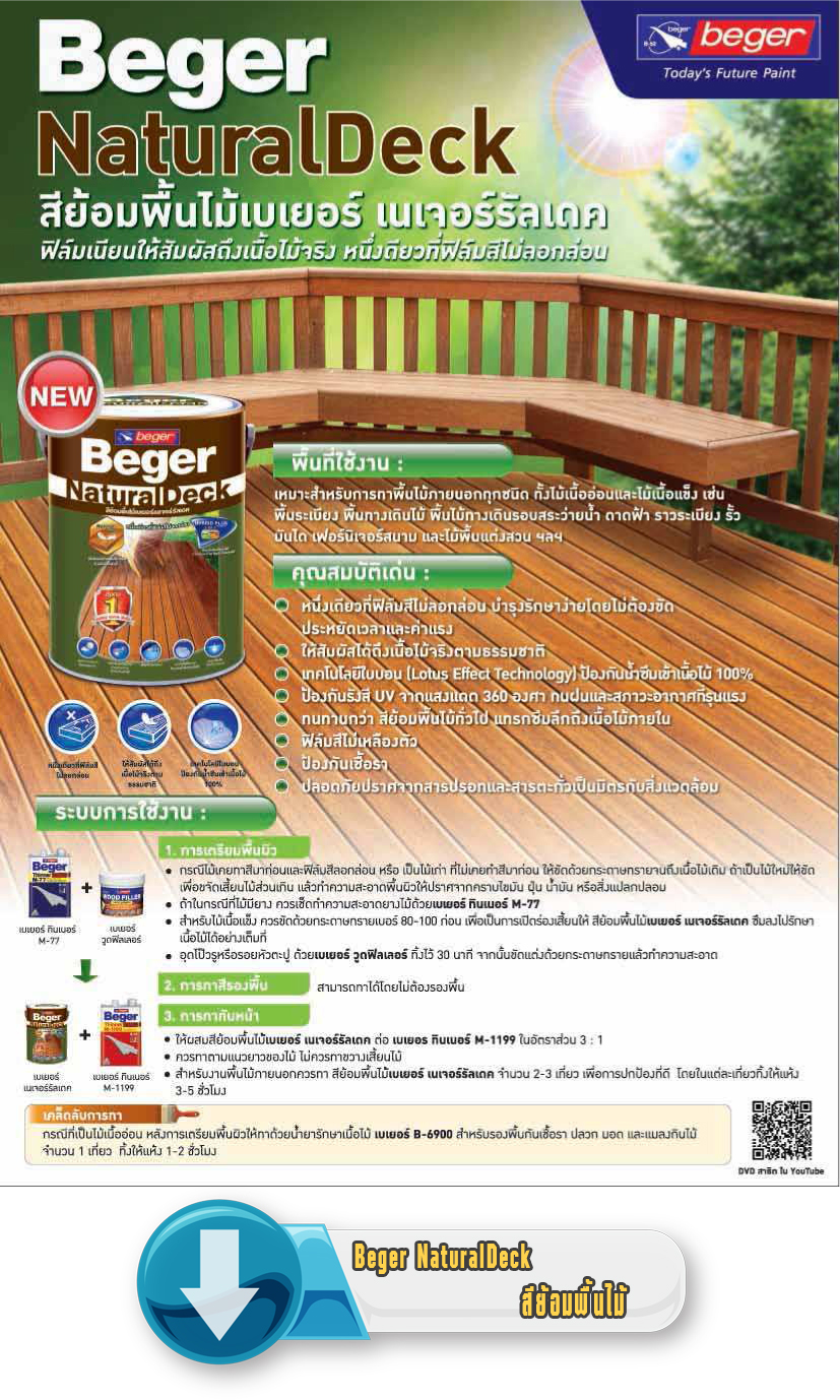 Catalog Beger NaturalDeck สีย้อมพื้นไม้