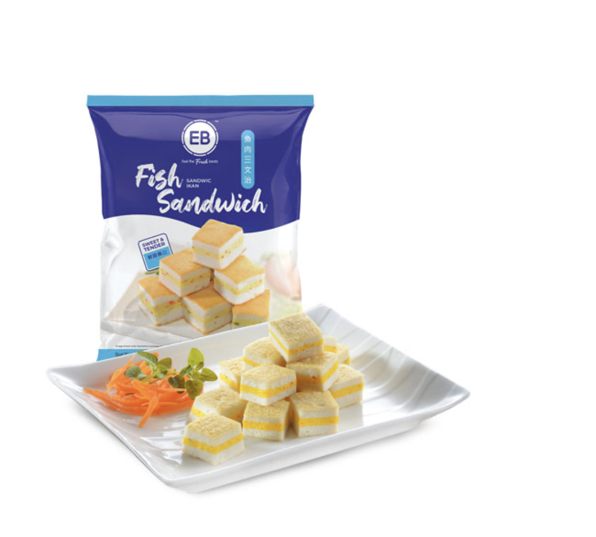 FISH SANDWICH เต้าหู้ปลา (รูปแซนวิส) EB 500G/PACK