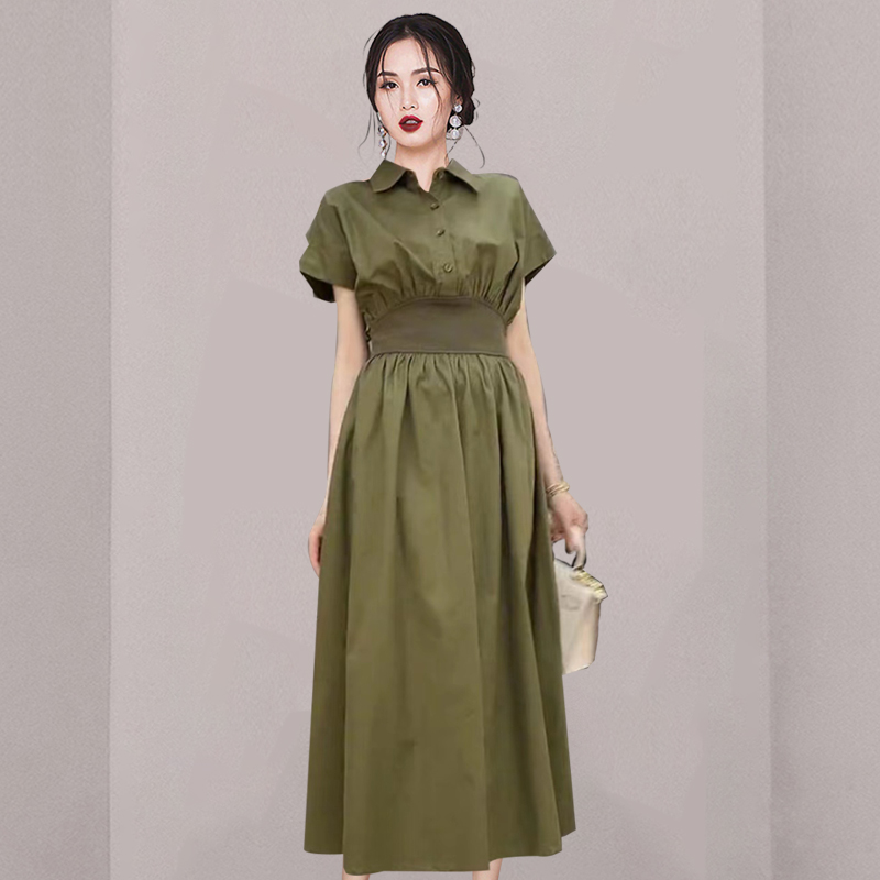 ชุดเดรสยาวสวยๆ สไตล์เกาหลี มีขนาด S M L XL สนใจทักแชท