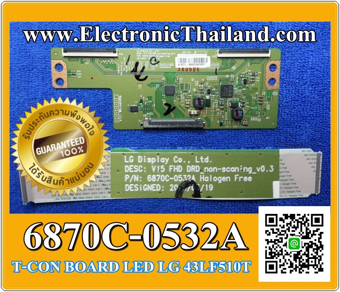 T-CON BOARD LED LG 43LF510T 6870C-0532A