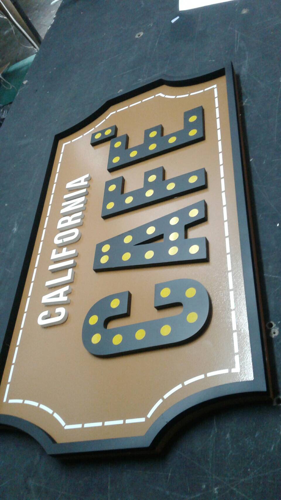 ป้ายพาสวู๊ดพ่นสี #CAFE