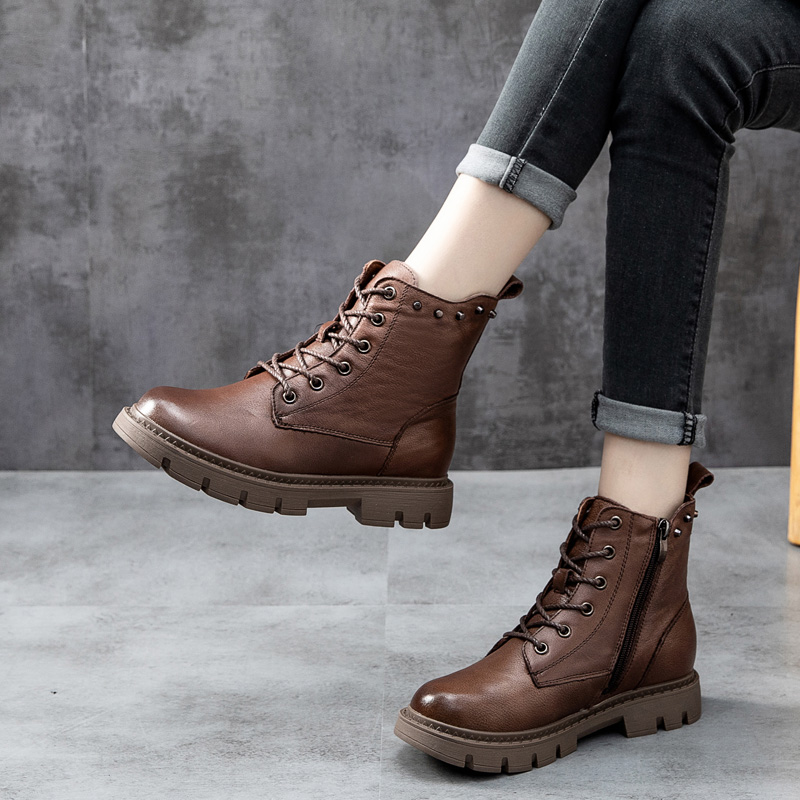 รองเท้าเท้าหนังวินเทจ 35 36 37 38 39 40