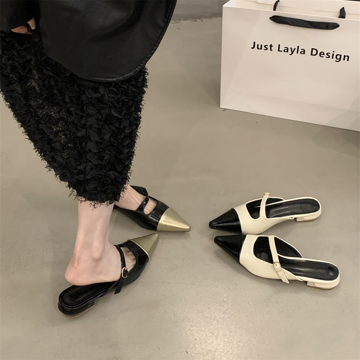 รองเท้าคัทชูผู้หญิงส้นเตี้ย ใส่สบาย มีขนาด35-43