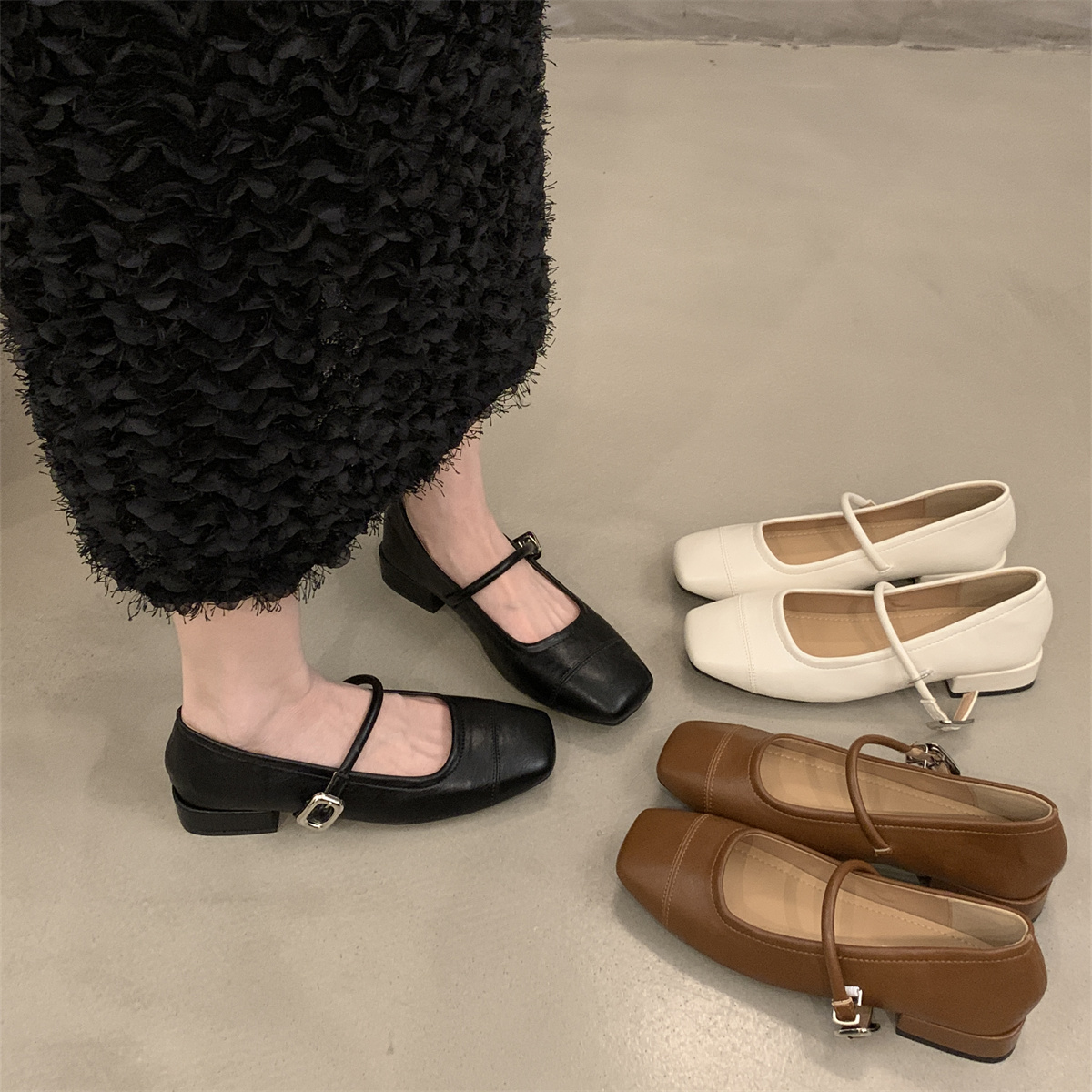 รองเท้าคัทชูผู้หญิงส้นเตี้ย ใส่สบาย มีขนาด35-43