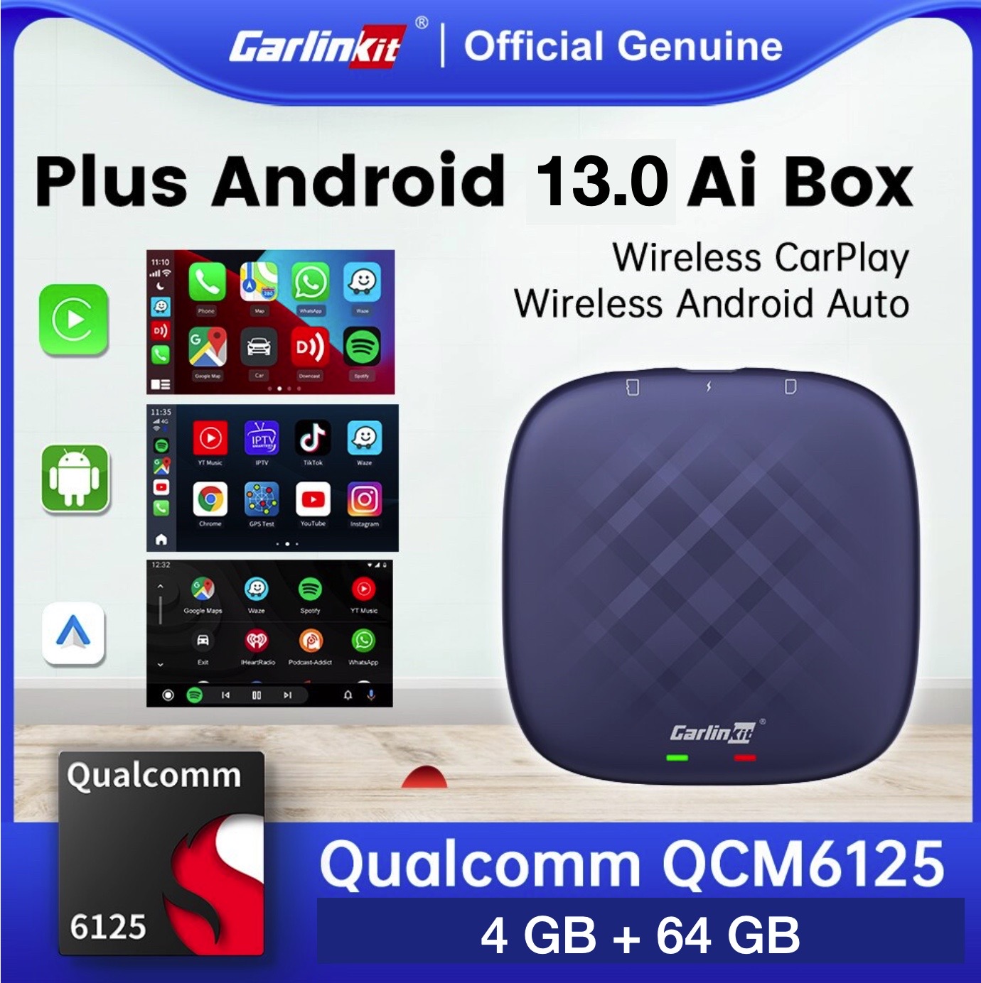 T-Box Plus- Carlinkit Android CPU8core Ram4 Rom64 AI Box