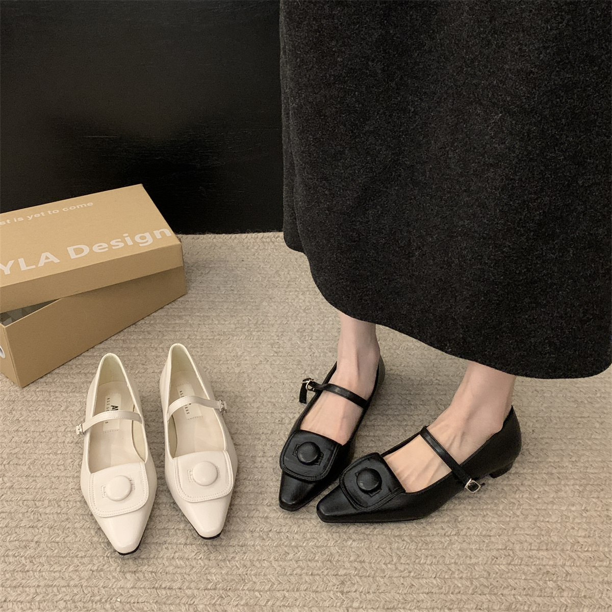 รองเท้าคัทชูผู้หญิงส้นเตี้ย ใส่สบาย มีขนาด35-43