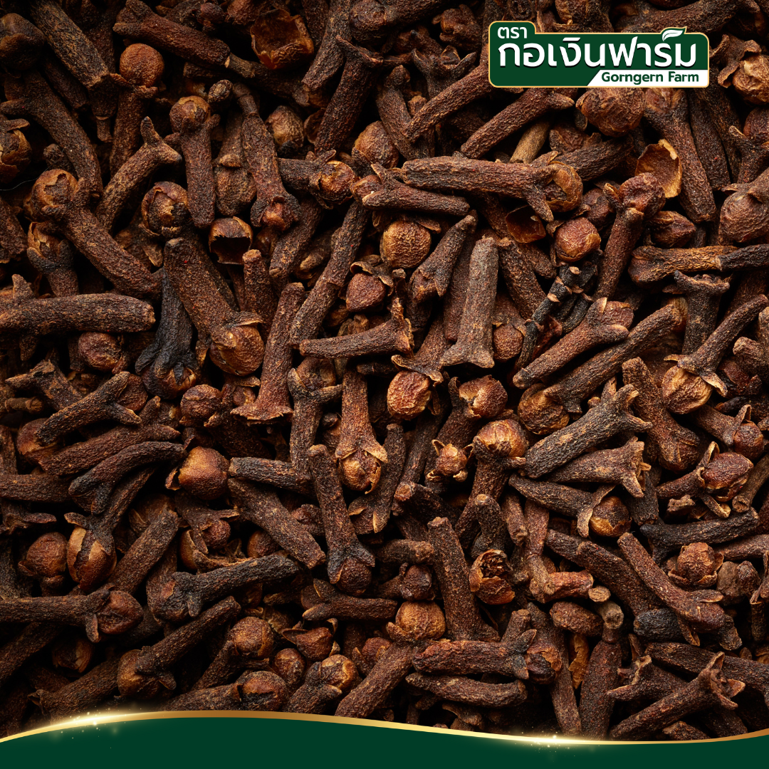 กานพลูอบแห้ง Dried Clove ตรากอเงินฟาร์ม ขนาด 150 กรัม