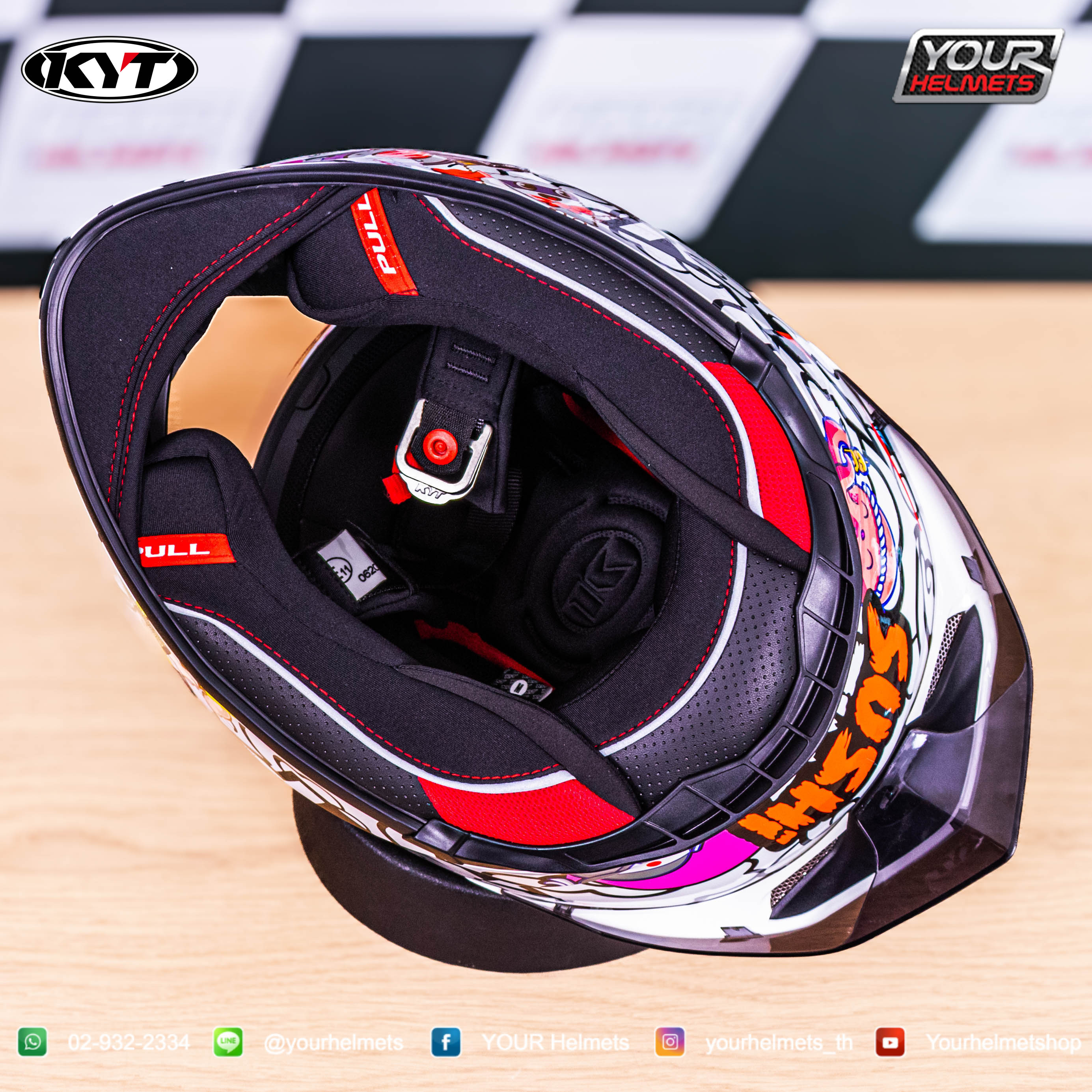 หมวกกันน็อคKYT HELMETS รุ่นTT-REVO SUSHI TIME
