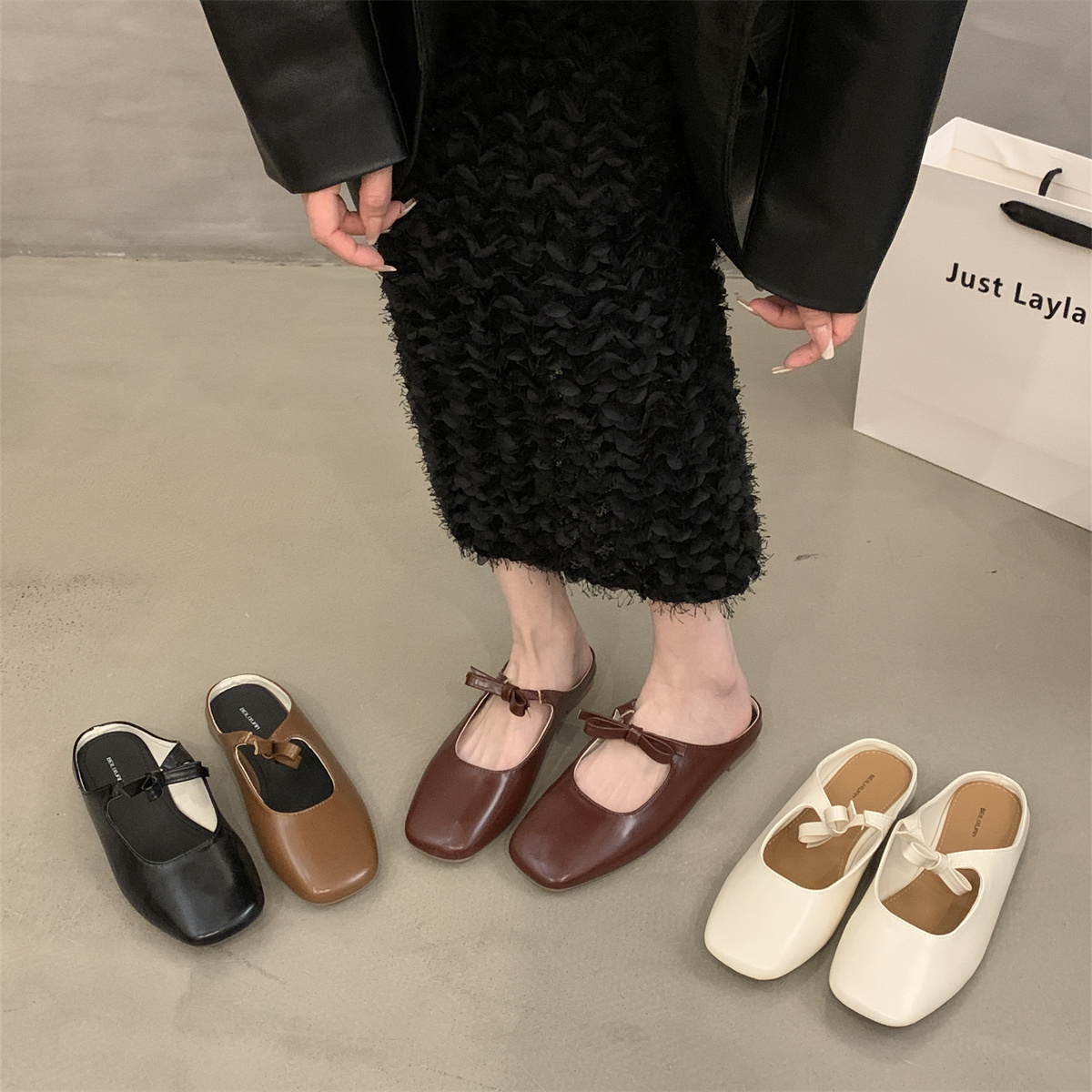 รองเท้าคัทชูผู้หญิงส้นเตี้ย ใส่สบาย มีขนาด35-43