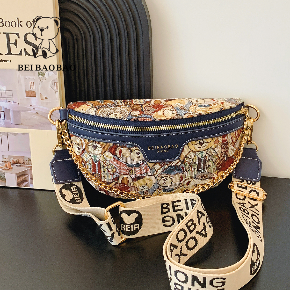 กระเป๋าผู้หญิงสวยๆ กระเป๋าสะพายข้างผู้หญิง กระเป๋าแบรนด์ BEAR BAG กระเป๋าหมีสุดคิ้ว!
