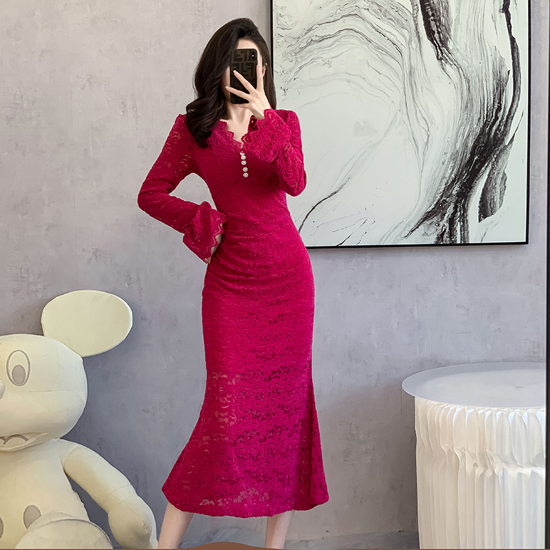 ชุดเดรสยาวสวยๆ สไตล์เกาหลี มีขนาด S M L XL สนใจทักแชท
