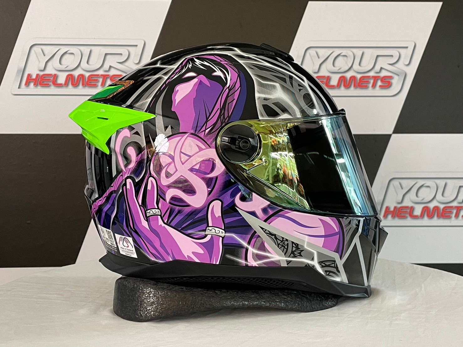 หมวกกันน็อค ID HELMETS รุ่น SPARTAN BT WIZARD BLACK