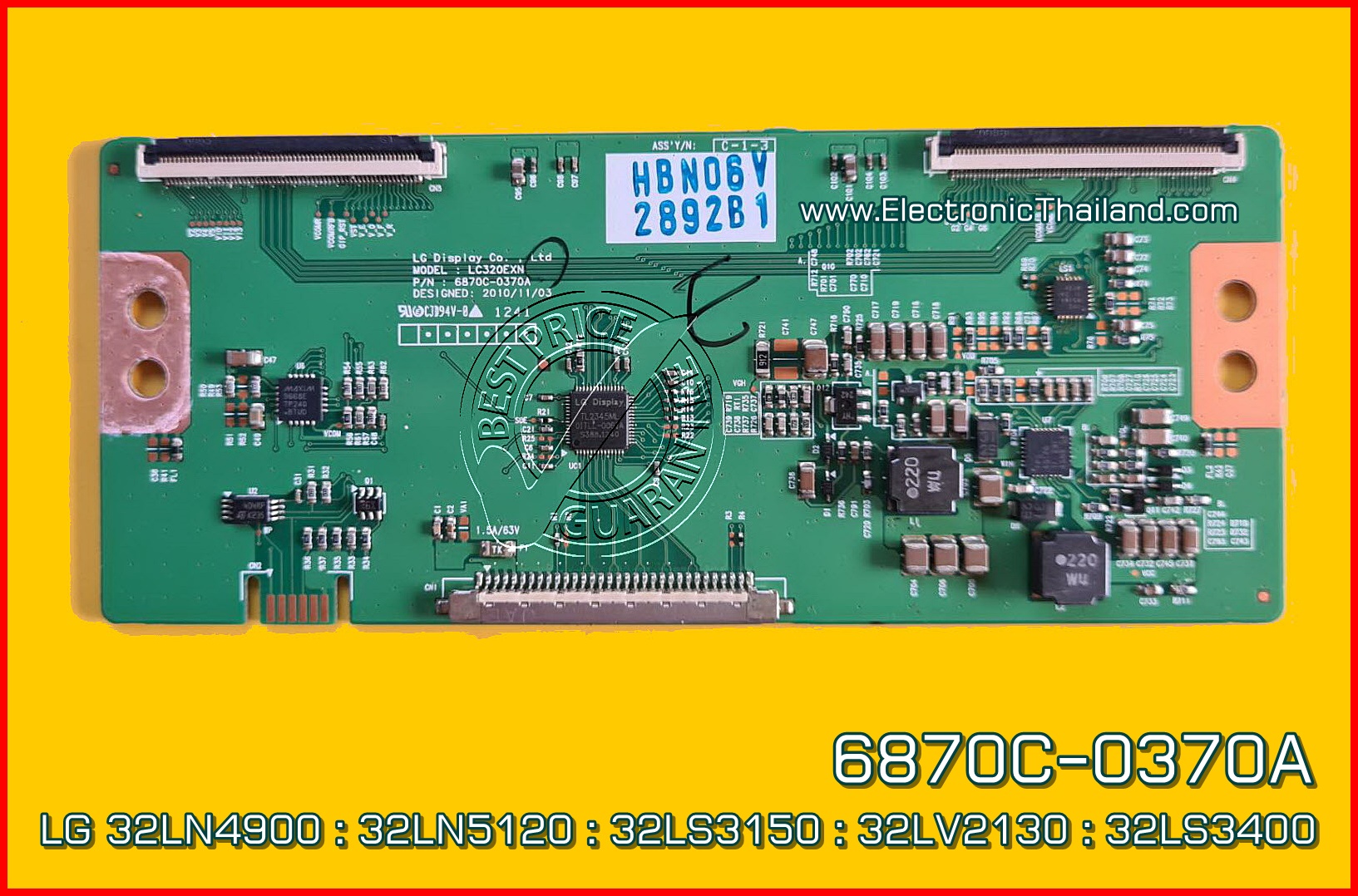 🎯 T-CON LG 32LN4900 : 32LN5120 : 32LS3150 : 32LV2130 : 32LS3400 🎯 6870C-0370A