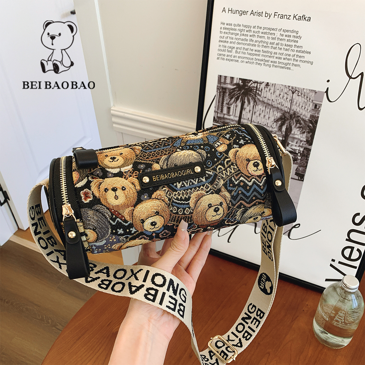 กระเป๋าผู้หญิงสวยๆ กระเป๋าสะพายข้างผู้หญิง กระเป๋าแบรนด์ BEAR BAG กระเป๋าหมีสุดคิ้ว!
