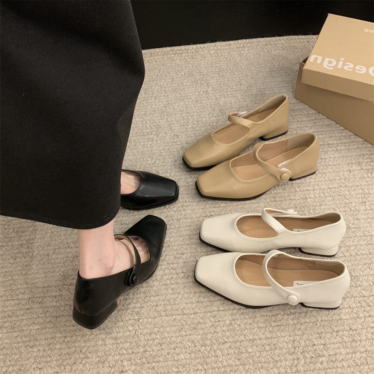 รองเท้าคัทชูผู้หญิงส้นเตี้ย ใส่สบาย มีขนาด35-43