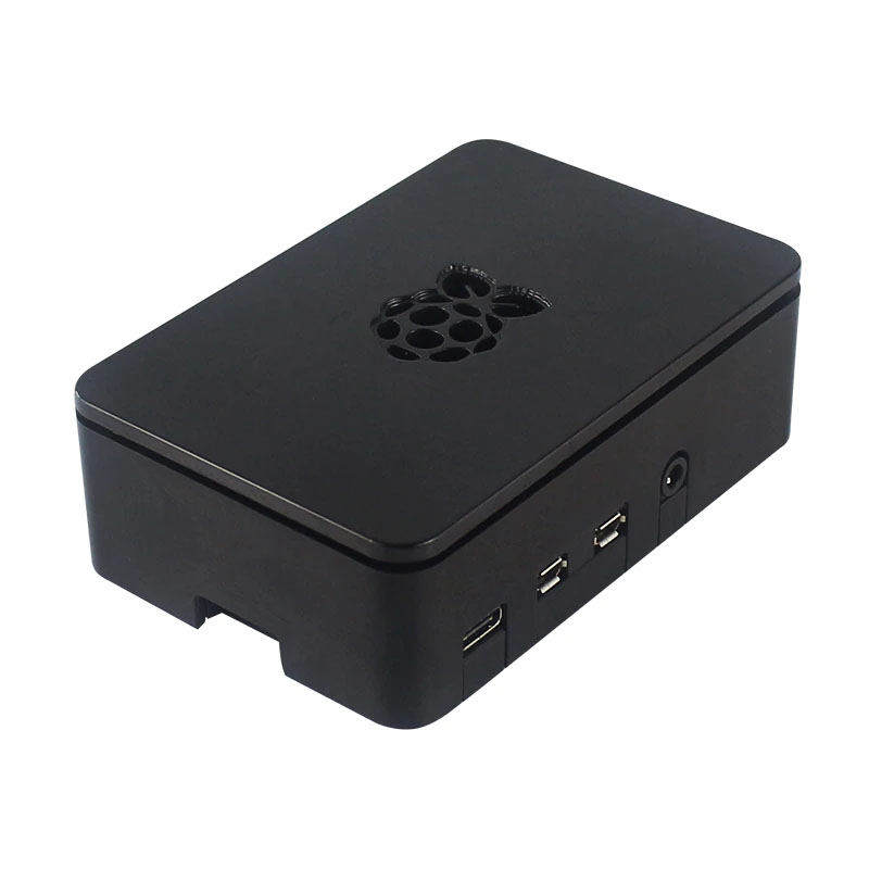 Raspberry Pi 4 Case Cover Shell Enclosure Box สีดำ แท้ Made in the UK มีช่องสำหรับสาย GPIO สายกล้อง มีปุ่มกันลื่น