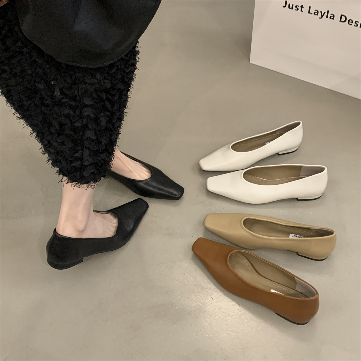 รองเท้าคัทชูผู้หญิงส้นเตี้ย ใส่สบาย มีขนาด35-43