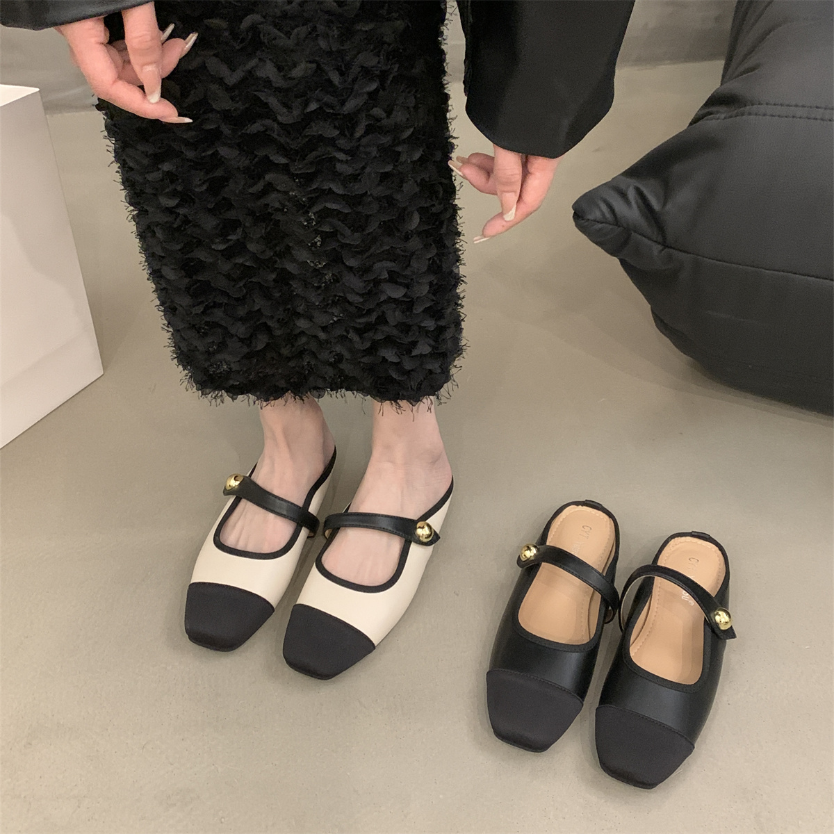 รองเท้าคัทชูผู้หญิงส้นเตี้ย ใส่สบาย มีขนาด35-43